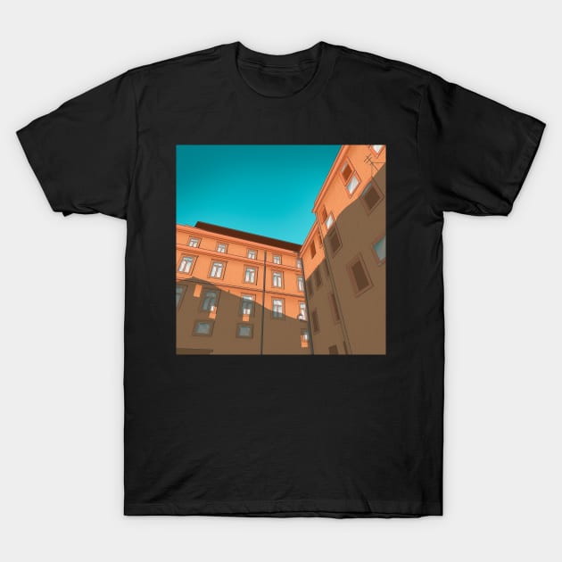 Building illustration T-Shirt by artoffaizan